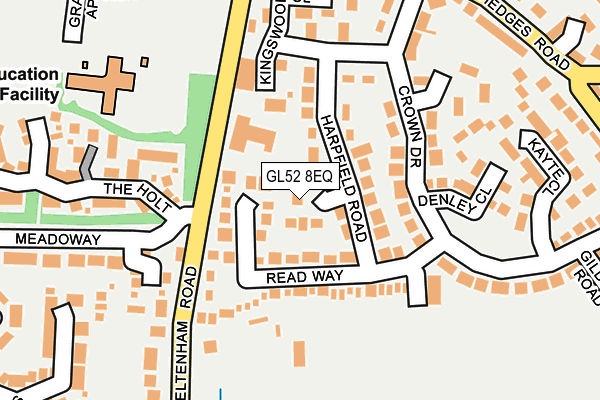 GL52 8EQ map - OS OpenMap – Local (Ordnance Survey)