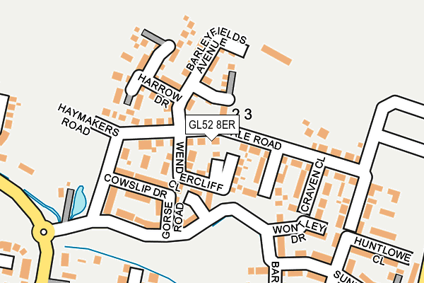 GL52 8ER map - OS OpenMap – Local (Ordnance Survey)