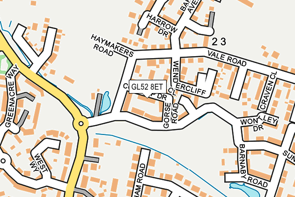 GL52 8ET map - OS OpenMap – Local (Ordnance Survey)