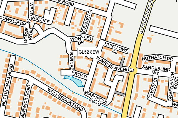GL52 8EW map - OS OpenMap – Local (Ordnance Survey)
