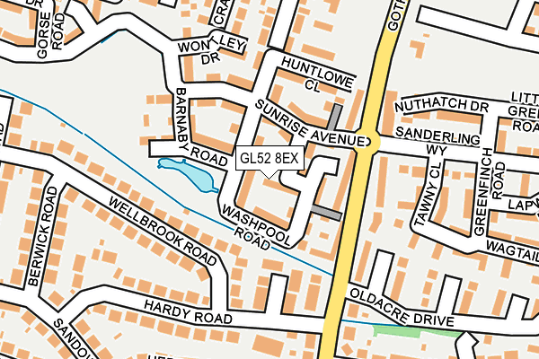 GL52 8EX map - OS OpenMap – Local (Ordnance Survey)