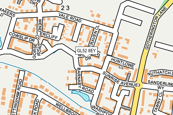 GL52 8EY map - OS OpenMap – Local (Ordnance Survey)