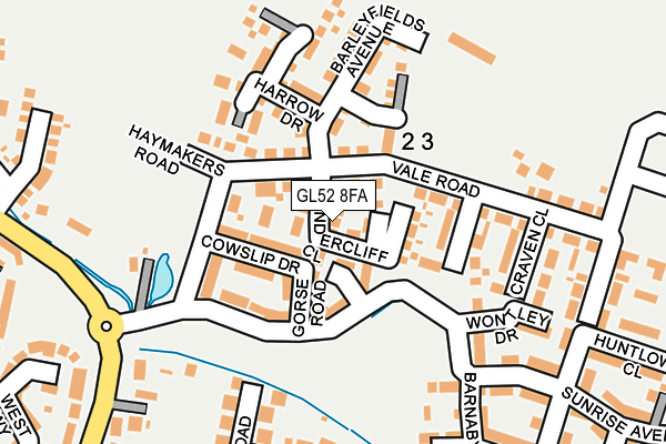 GL52 8FA map - OS OpenMap – Local (Ordnance Survey)