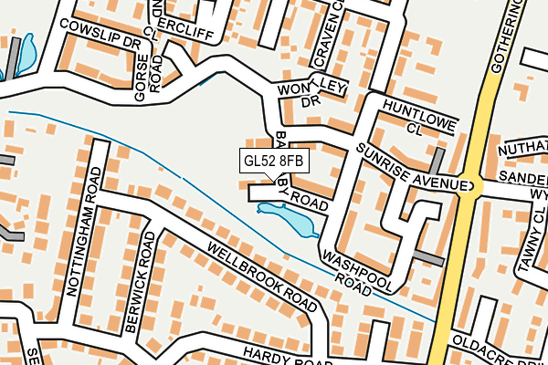 GL52 8FB map - OS OpenMap – Local (Ordnance Survey)