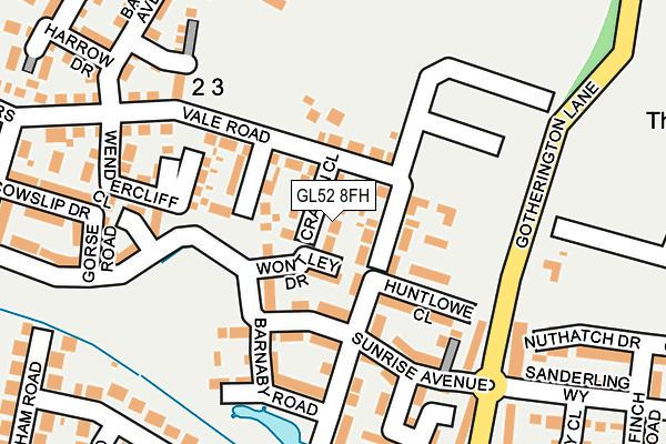 GL52 8FH map - OS OpenMap – Local (Ordnance Survey)