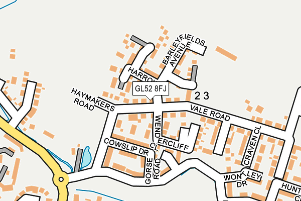 GL52 8FJ map - OS OpenMap – Local (Ordnance Survey)