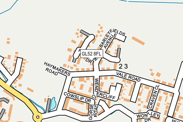 GL52 8FL map - OS OpenMap – Local (Ordnance Survey)