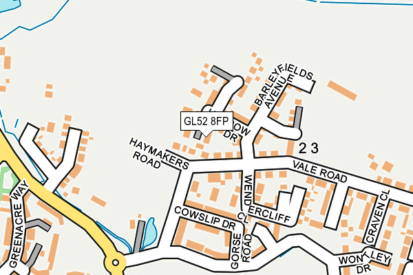 GL52 8FP map - OS OpenMap – Local (Ordnance Survey)