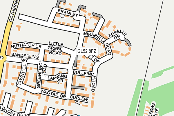 GL52 8FZ map - OS OpenMap – Local (Ordnance Survey)