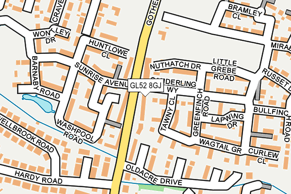 GL52 8GJ map - OS OpenMap – Local (Ordnance Survey)