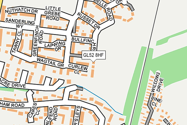 GL52 8HF map - OS OpenMap – Local (Ordnance Survey)