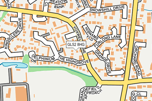 GL52 8HG map - OS OpenMap – Local (Ordnance Survey)