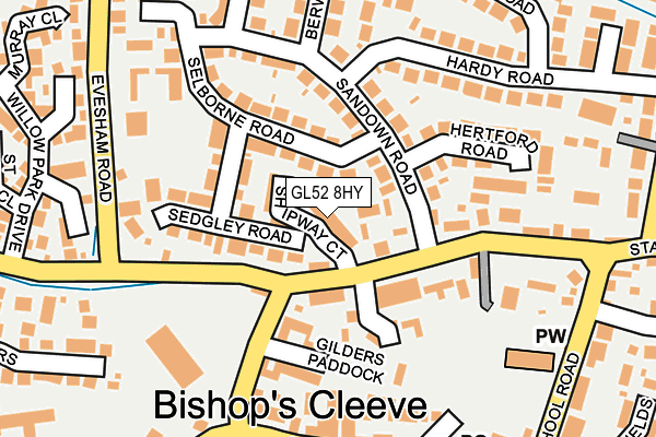 GL52 8HY map - OS OpenMap – Local (Ordnance Survey)