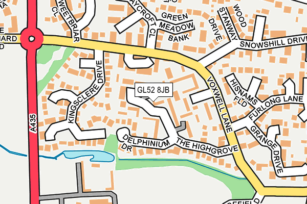GL52 8JB map - OS OpenMap – Local (Ordnance Survey)