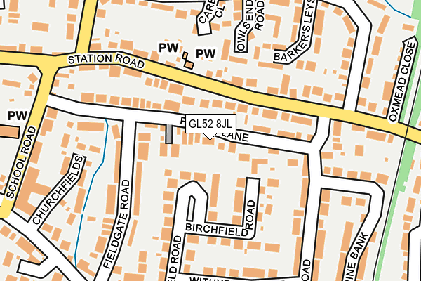 GL52 8JL map - OS OpenMap – Local (Ordnance Survey)