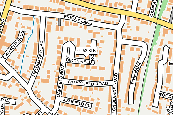 GL52 8LB map - OS OpenMap – Local (Ordnance Survey)