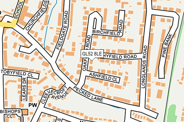 GL52 8LE map - OS OpenMap – Local (Ordnance Survey)