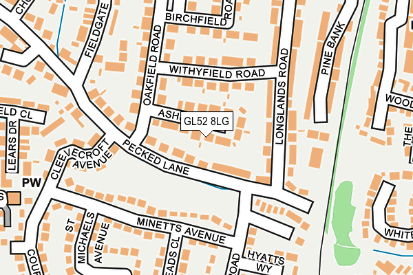 GL52 8LG map - OS OpenMap – Local (Ordnance Survey)