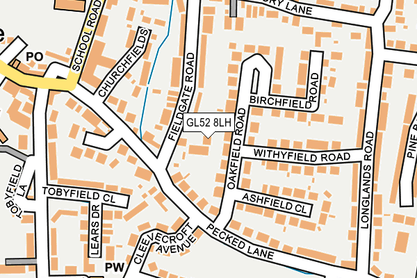 GL52 8LH map - OS OpenMap – Local (Ordnance Survey)