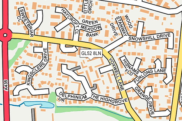 GL52 8LN map - OS OpenMap – Local (Ordnance Survey)