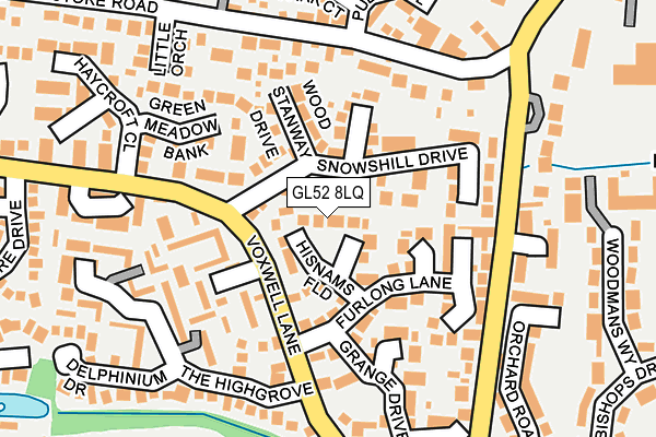 GL52 8LQ map - OS OpenMap – Local (Ordnance Survey)