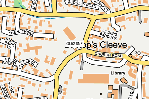 GL52 8NF map - OS OpenMap – Local (Ordnance Survey)