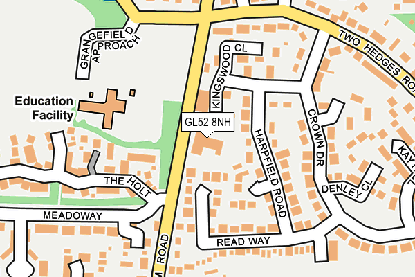 GL52 8NH map - OS OpenMap – Local (Ordnance Survey)