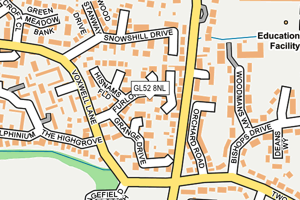 GL52 8NL map - OS OpenMap – Local (Ordnance Survey)