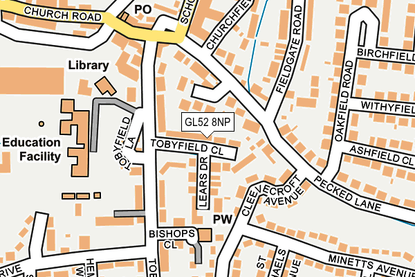 GL52 8NP map - OS OpenMap – Local (Ordnance Survey)