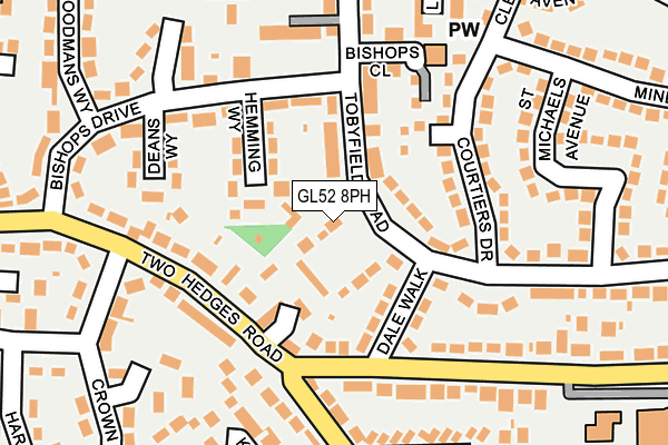 GL52 8PH map - OS OpenMap – Local (Ordnance Survey)