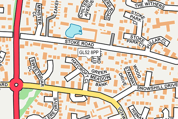 GL52 8PP map - OS OpenMap – Local (Ordnance Survey)