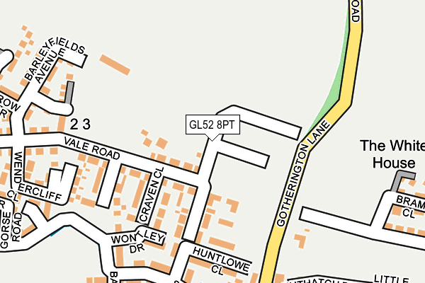 GL52 8PT map - OS OpenMap – Local (Ordnance Survey)