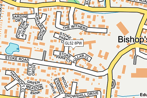 GL52 8PW map - OS OpenMap – Local (Ordnance Survey)