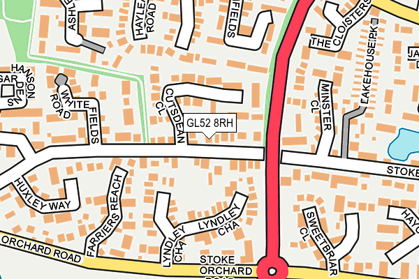 GL52 8RH map - OS OpenMap – Local (Ordnance Survey)