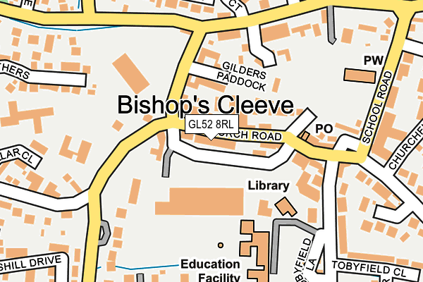 Map of THE CLEEVE BOOKSHOP LIMITED at local scale