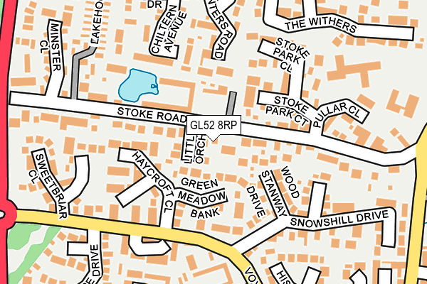 GL52 8RP map - OS OpenMap – Local (Ordnance Survey)