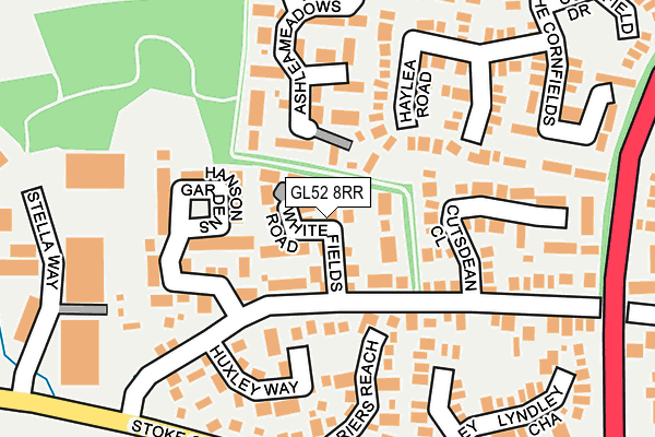 GL52 8RR map - OS OpenMap – Local (Ordnance Survey)