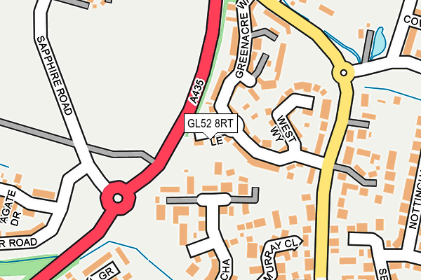 GL52 8RT map - OS OpenMap – Local (Ordnance Survey)