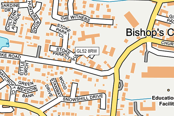 GL52 8RW map - OS OpenMap – Local (Ordnance Survey)
