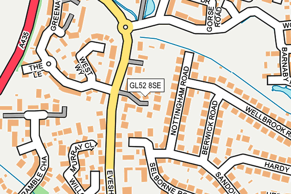 GL52 8SE map - OS OpenMap – Local (Ordnance Survey)