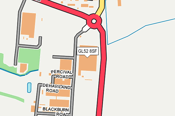 GL52 8SF map - OS OpenMap – Local (Ordnance Survey)