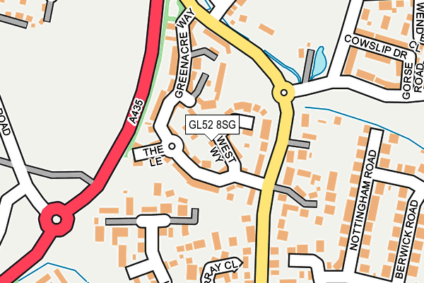 GL52 8SG map - OS OpenMap – Local (Ordnance Survey)