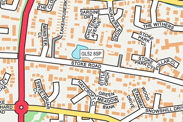GL52 8SP map - OS OpenMap – Local (Ordnance Survey)