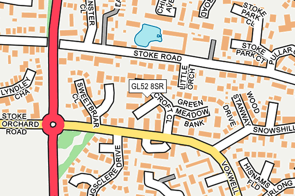 GL52 8SR map - OS OpenMap – Local (Ordnance Survey)