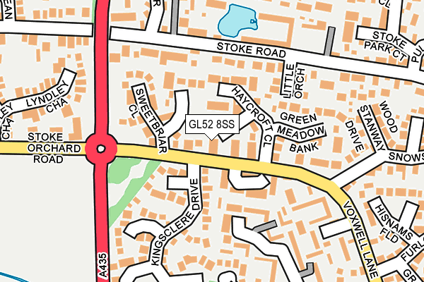 GL52 8SS map - OS OpenMap – Local (Ordnance Survey)