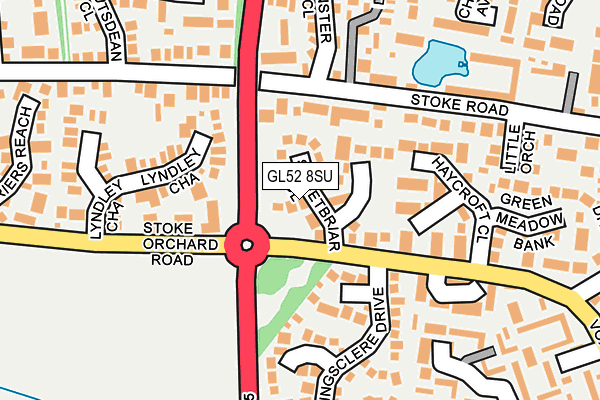 GL52 8SU map - OS OpenMap – Local (Ordnance Survey)