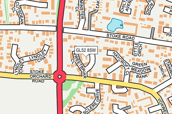 GL52 8SW map - OS OpenMap – Local (Ordnance Survey)
