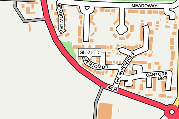 GL52 8TD map - OS OpenMap – Local (Ordnance Survey)