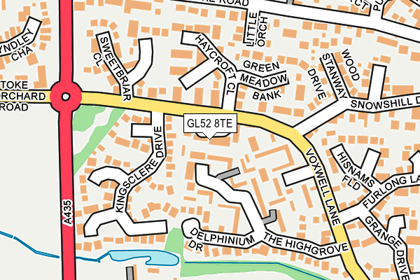GL52 8TE map - OS OpenMap – Local (Ordnance Survey)
