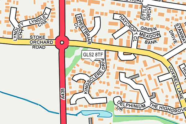 GL52 8TF map - OS OpenMap – Local (Ordnance Survey)
